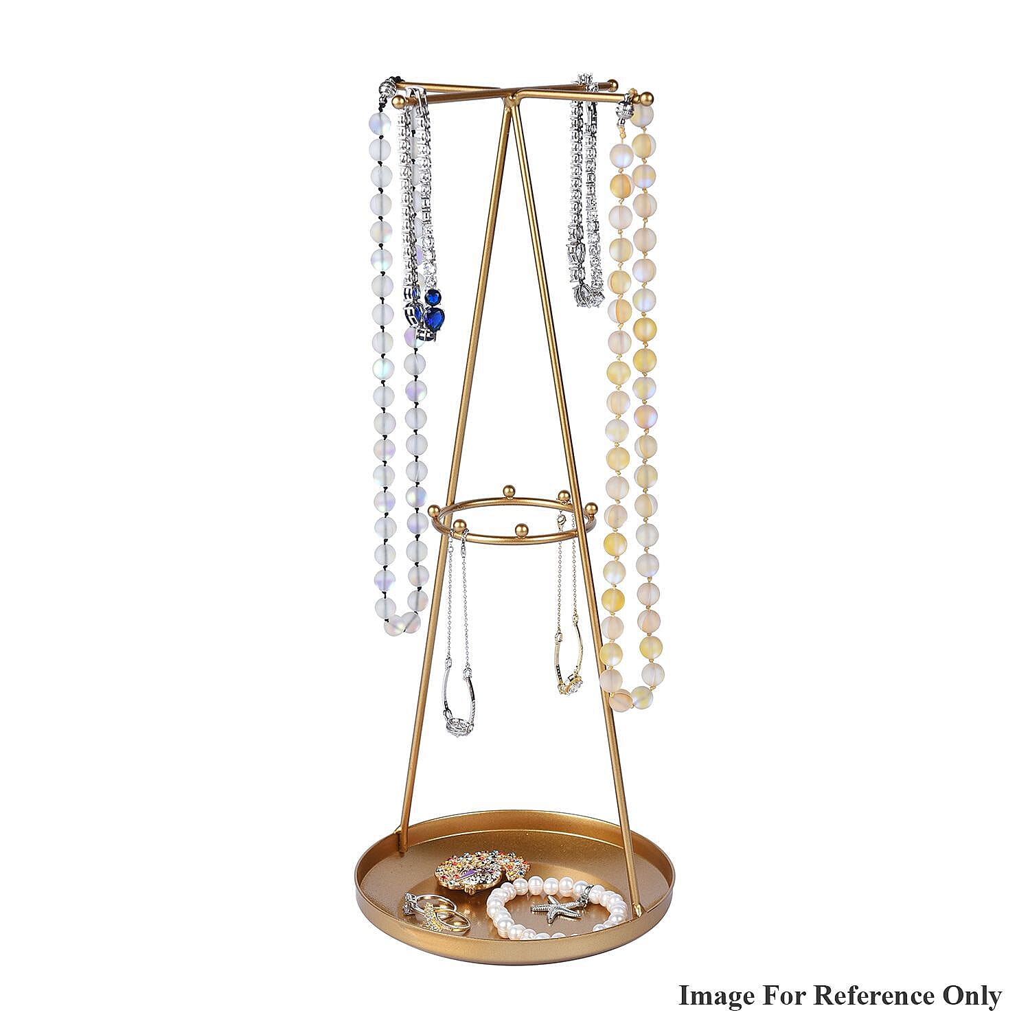3 Layer Cone-Shaped Jewellery Rack (Size 37x15x15 Cm) - Gold 6726218 2