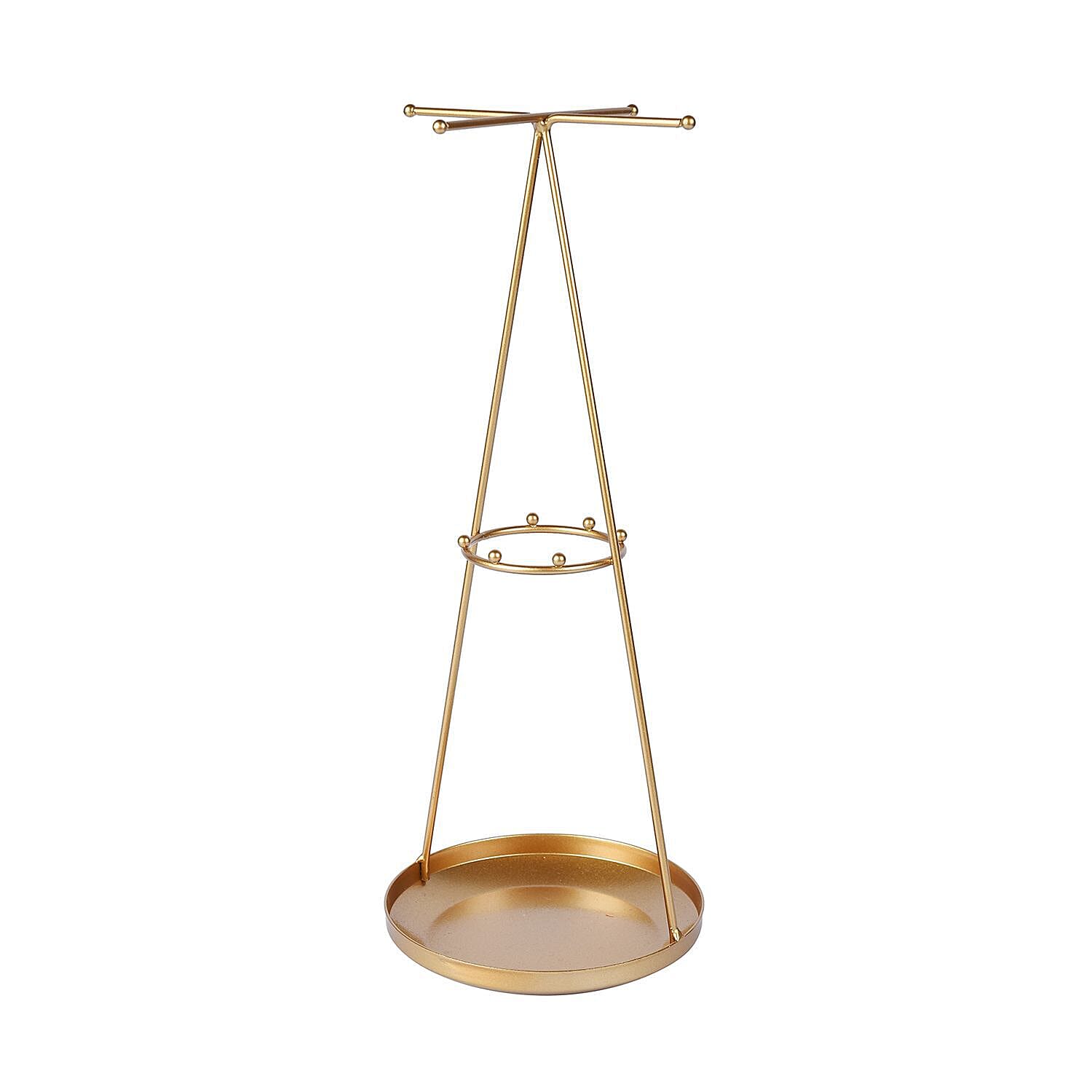 3 Layer Cone-Shaped Jewellery Rack (Size 37x15x15 Cm) - Gold 6726218 3
