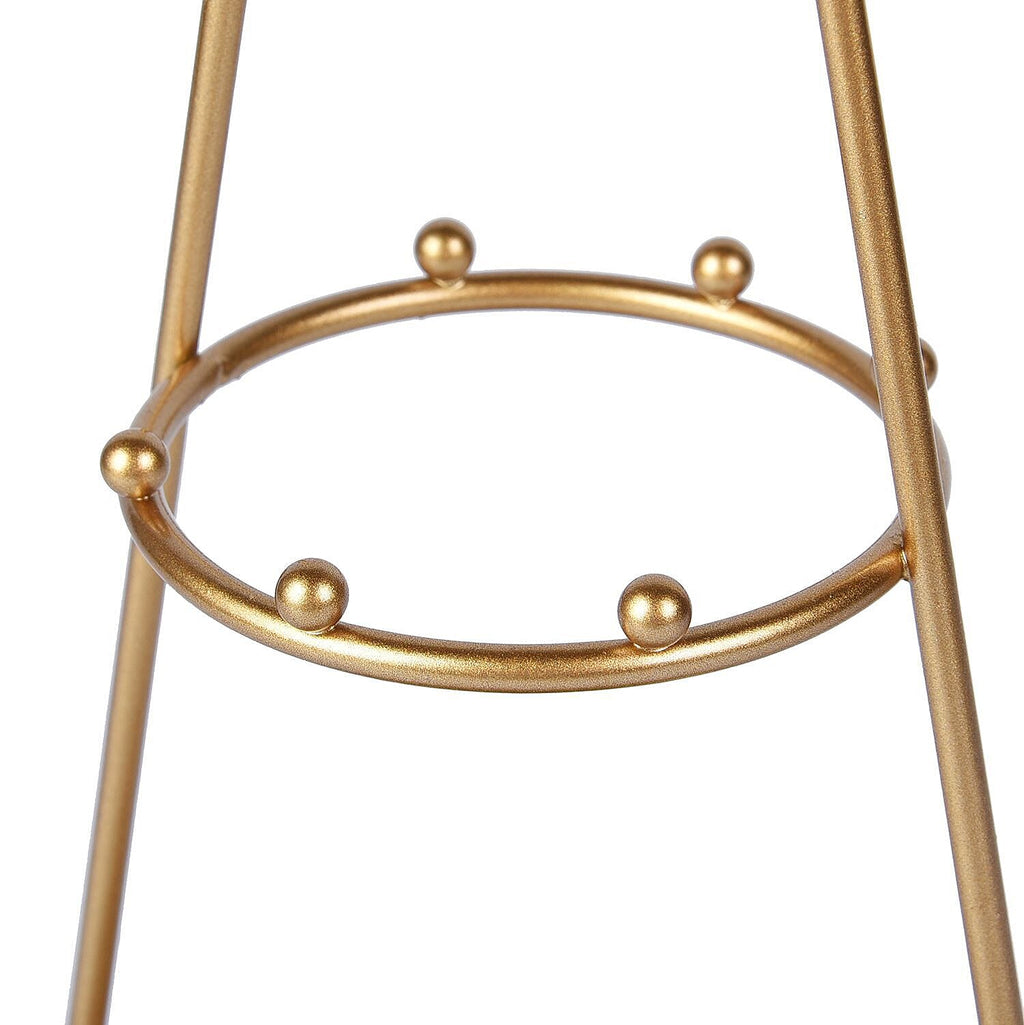 3 Layer Cone-Shaped Jewellery Rack (Size 37x15x15 Cm) - Gold