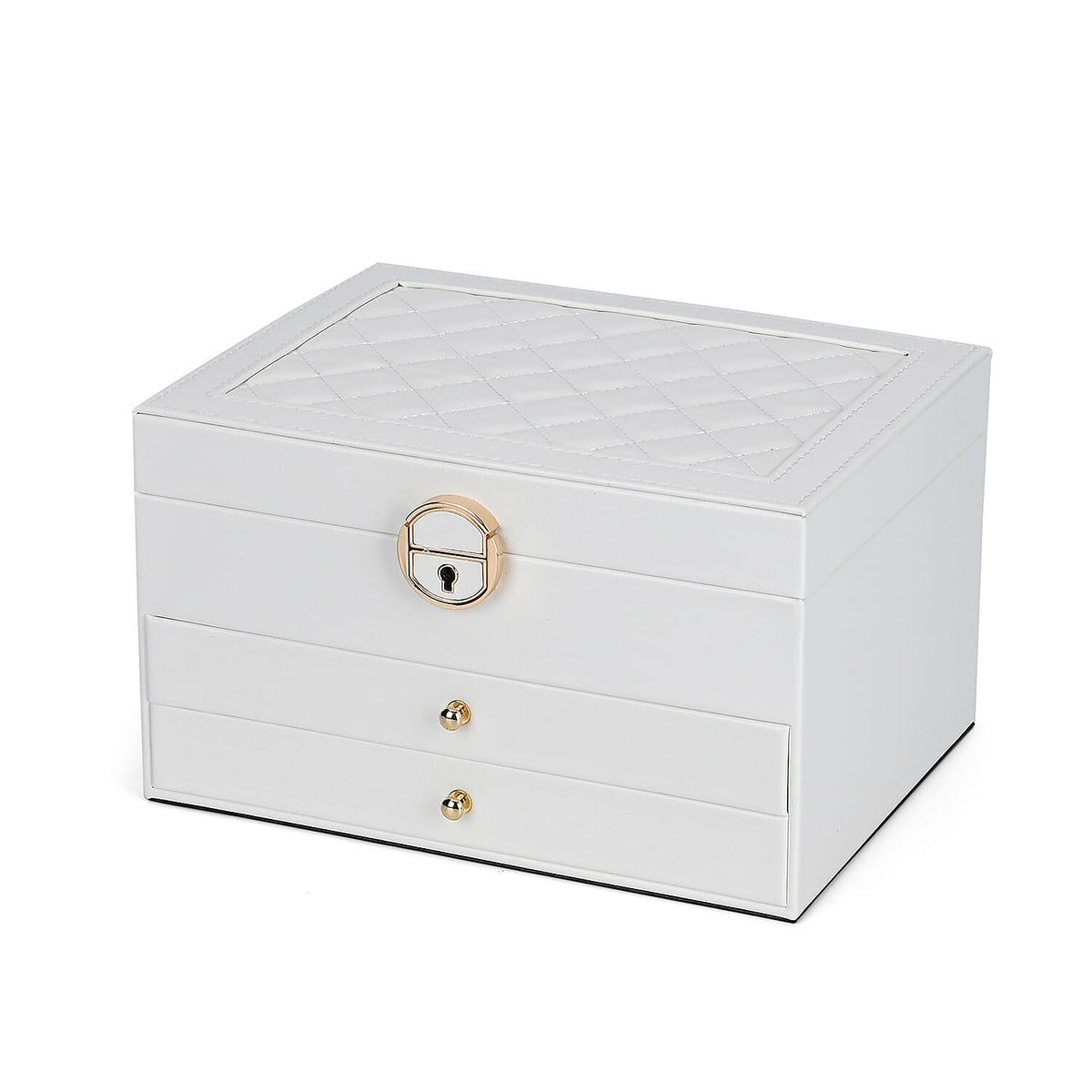 3-Layer Jewellery Box with Lock and Key 7856985 5