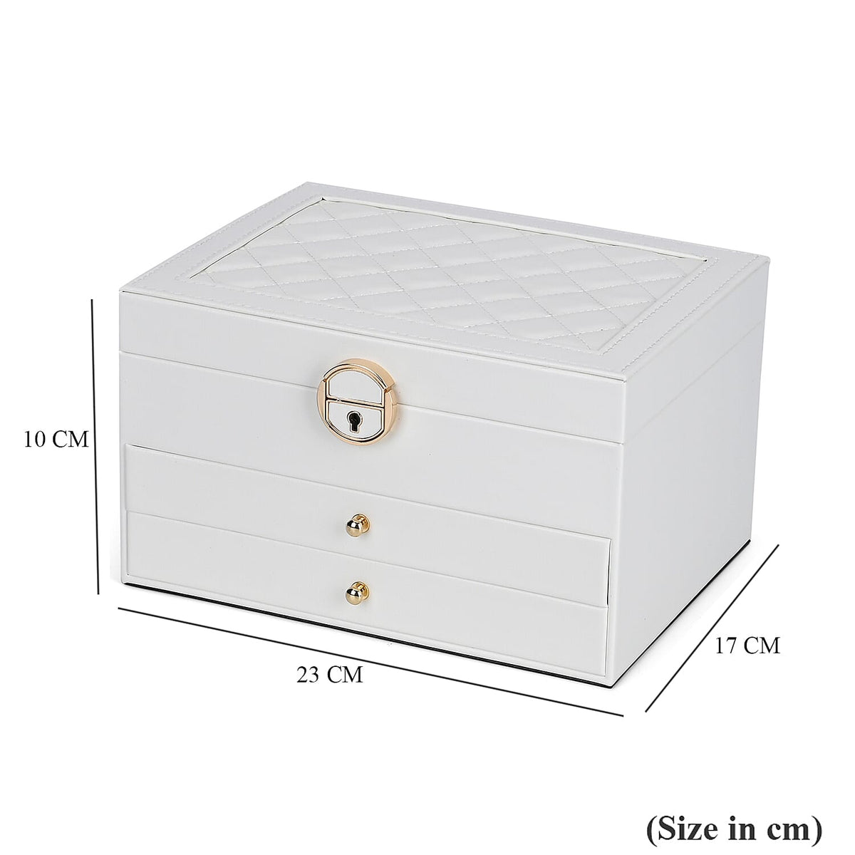 3-Layer Jewellery Box with Lock and Key 7856985 15