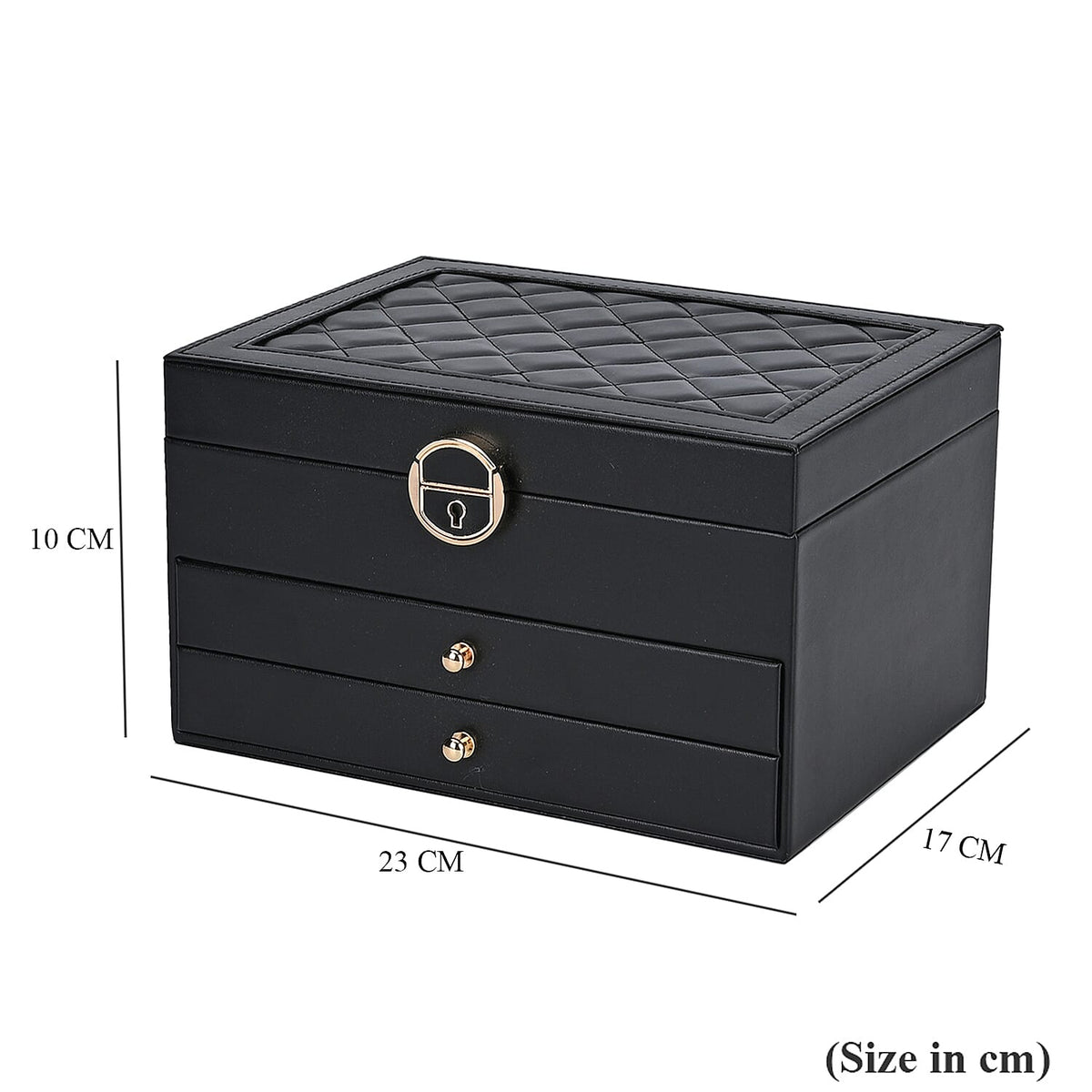 3-Layer Jewellery Box with Lock and Key V32580353 15