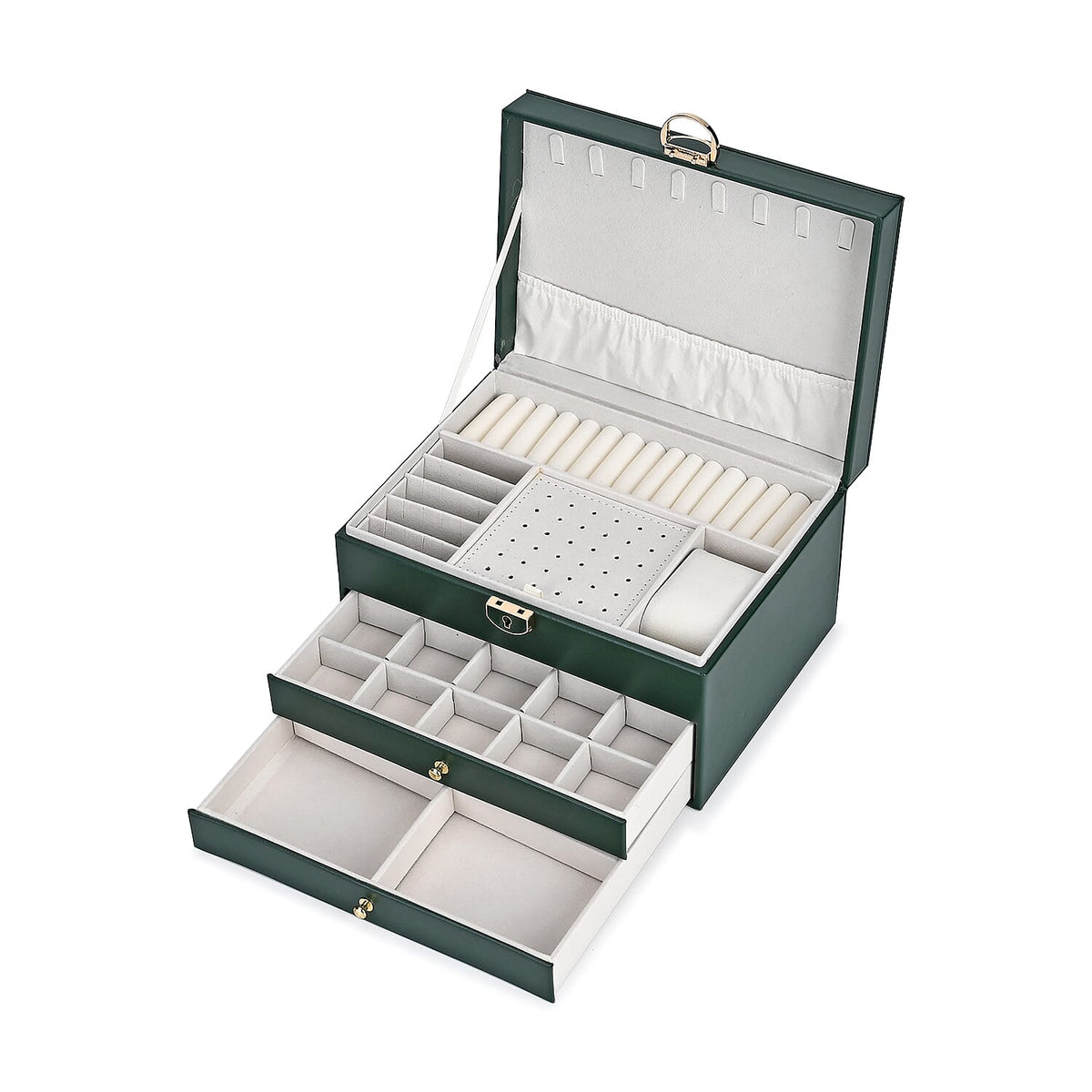 3-Layer Jewellery Box with Lock and Key V32603766 9