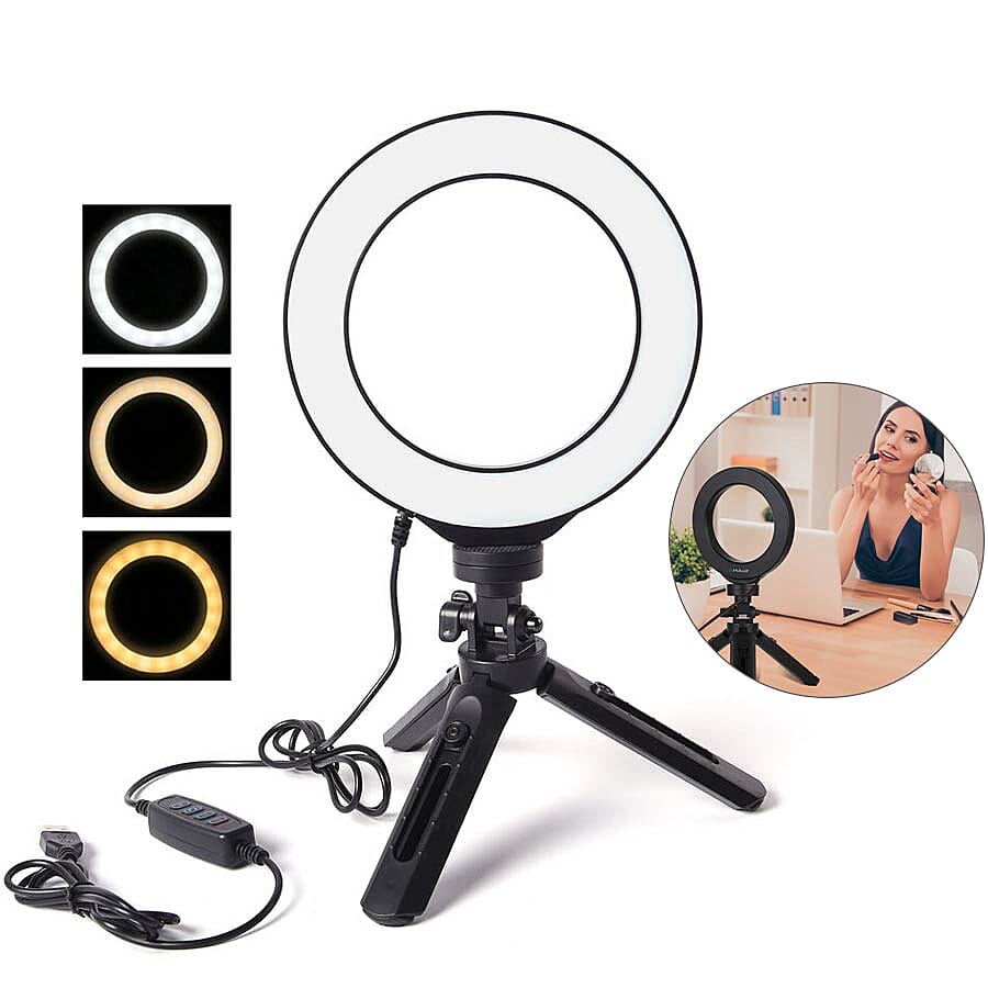 3 Modes Dimmable LED Ring Light with Tripod Stand 3689878 0