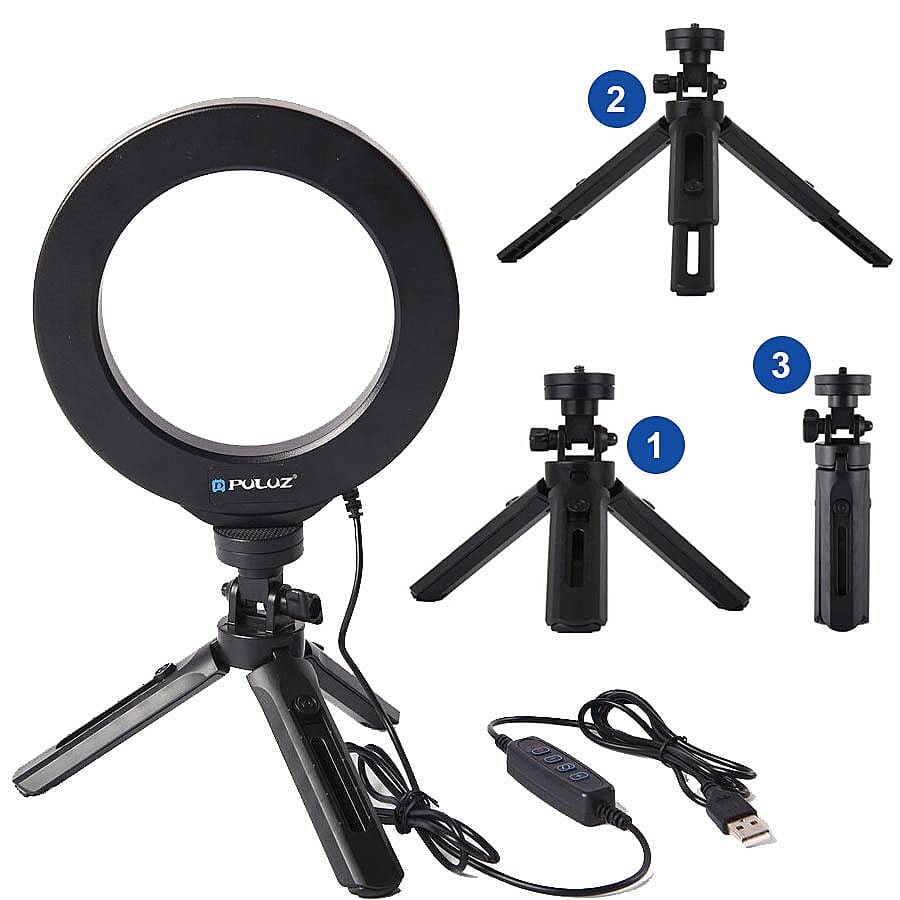 3 Modes Dimmable LED Ring Light with Tripod Stand 3689878 4