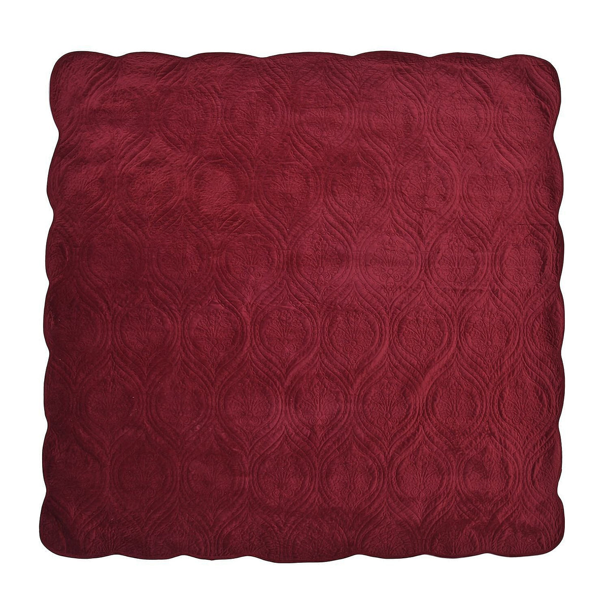 3 Pcs Set Summer Quilt and 2 Pillowcases - Burgundy 7163649 5