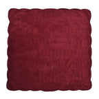 3 Pcs Set Quilt and 2 Pillowcases (Size 200x200 Cm) - Burgundy