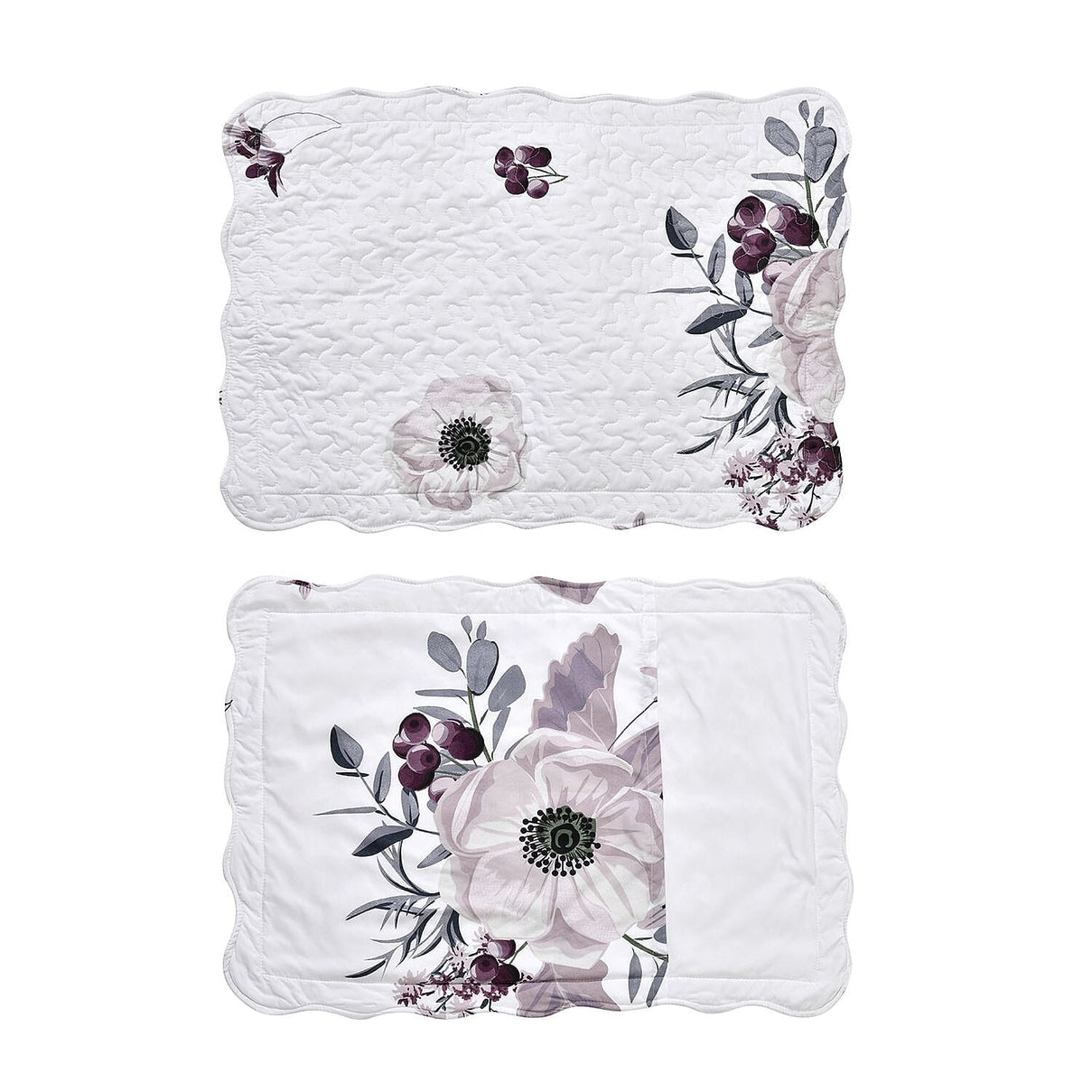 3 Piece Set Blooming Floral Pattern Quilt with 2 Pillowcases (Double Size) â€“ Pink and Multi 7201430 5