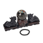 Handcrafted Pi Xiu Feng Shui Obsidian Figurine Sculptures With Stand & Stretchable Bracelet (Size - 7-7.5) - Presented in a Gift Box 11715.00 Ct.