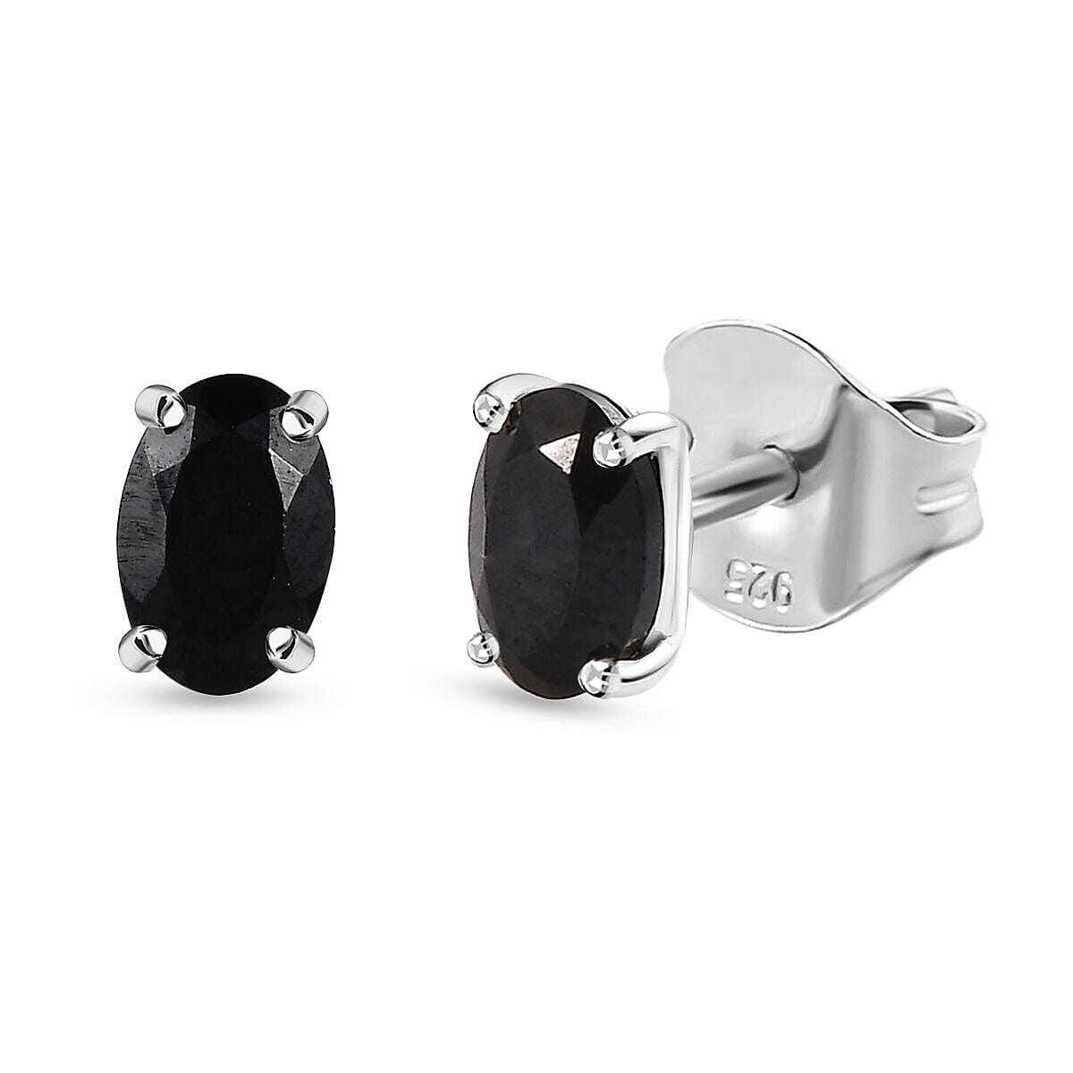 2 Piece Set - Boi Ploi Black Spinel Cross Pendant and Stud Earrings 4400870 7