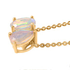 3 Piece Set - D'Joy Ethiopian Opal Earring, Ring & Pendant with Chain (Size 20) in 18K Vermeil Yellow Gold Plated Sterling Silver 2.93 Ct.