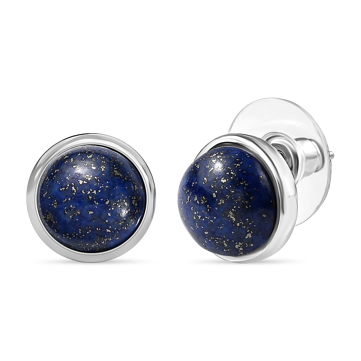 3 Piece Set - Lapis Lazuli Earring with Push Back, Ring &amp; Pendant with Chain (Size 20) 23.42 Ct. V32716630 8