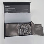 3 Piece Set - 100% Mulberry Silk Pillowcase (50x75cm), Scrunchie & Eye Mask (23.5x10.5cm) - Dark Grey