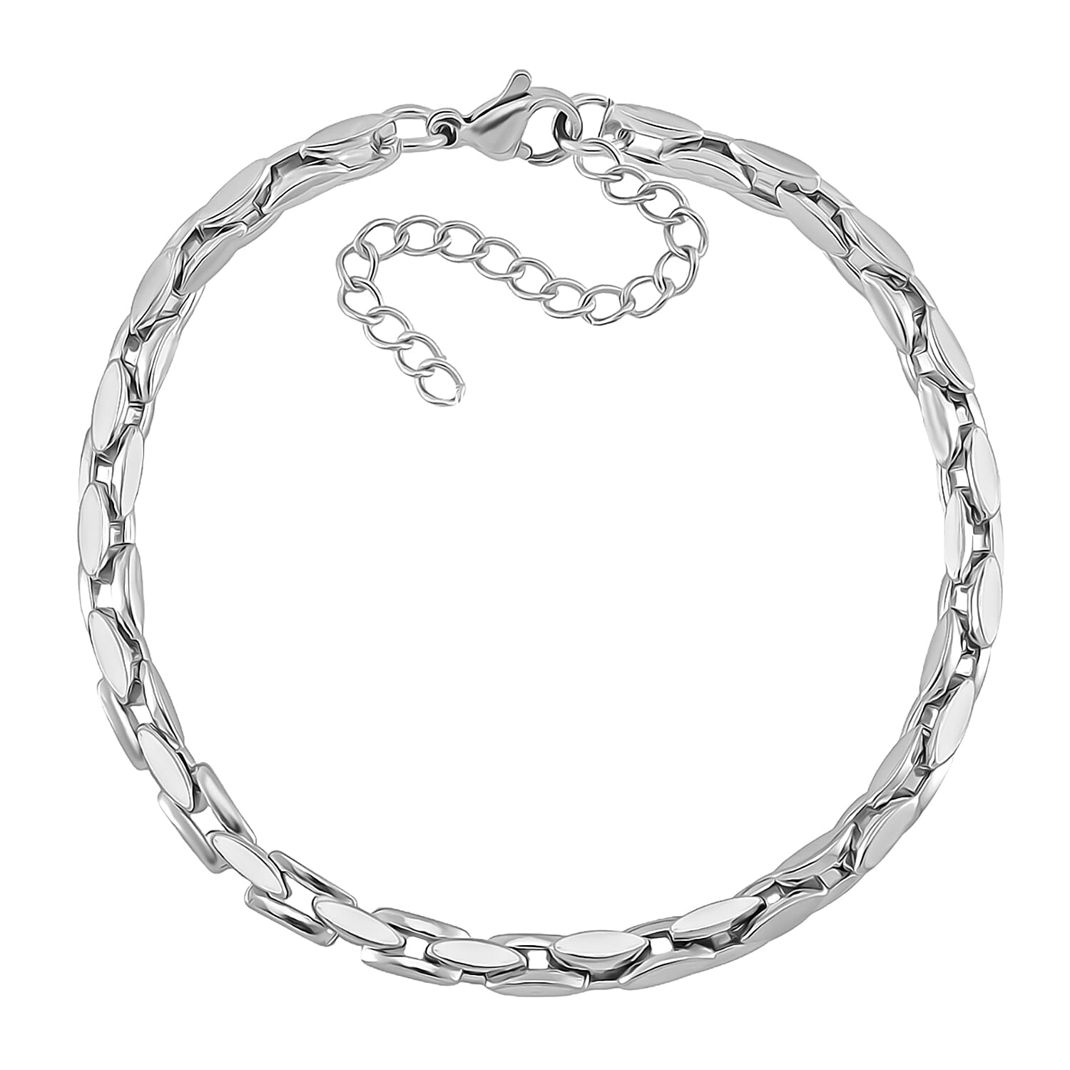 3 Piece Set - Panther Link Necklace (Size 20-2) Bracelet (Size 7.5-2) &amp; Earrings with Clasp 4332238 5