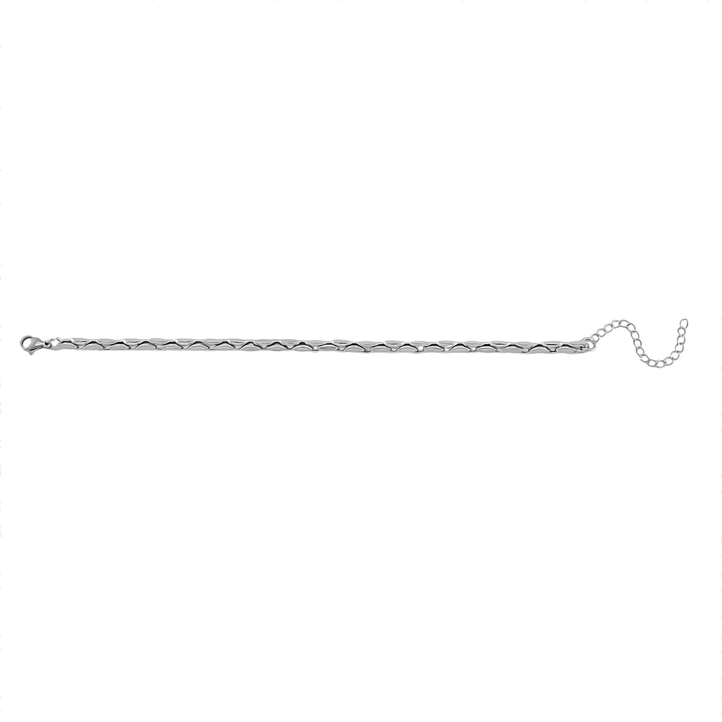 3 Piece Set - Panther Link Necklace (Size 20-2) Bracelet (Size 7.5-2) & Earrings with Clasp