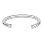 3 Piece Set - Circle Necklace (Size 20) and Openable Bangle (Size 7.5) and Hoop Earrings in Silver Tone