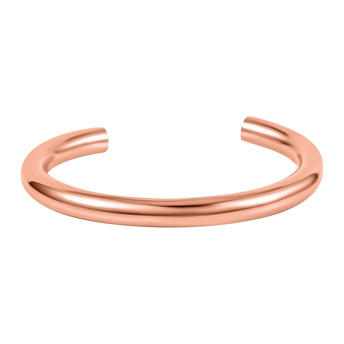3 Piece Set - Circle Necklace (Size 20) and Openable Bangle (Size 7.5) and Hoop Earrings in Rose Gold Tone 4193287 2