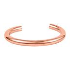 3 Piece Set - Circle Necklace (Size 20) and Openable Bangle (Size 7.5) and Hoop Earrings in Rose Gold Tone