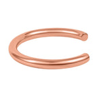 3 Piece Set - Circle Necklace (Size 20) and Openable Bangle (Size 7.5) and Hoop Earrings in Rose Gold Tone
