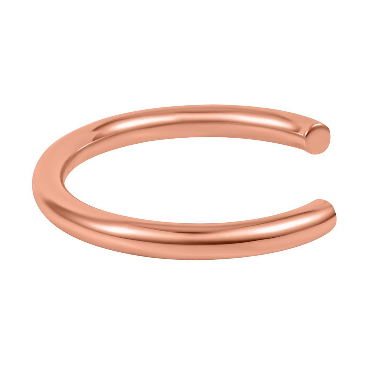3 Piece Set - Circle Necklace (Size 20) and Openable Bangle (Size 7.5) and Hoop Earrings in Rose Gold Tone 4193287 3
