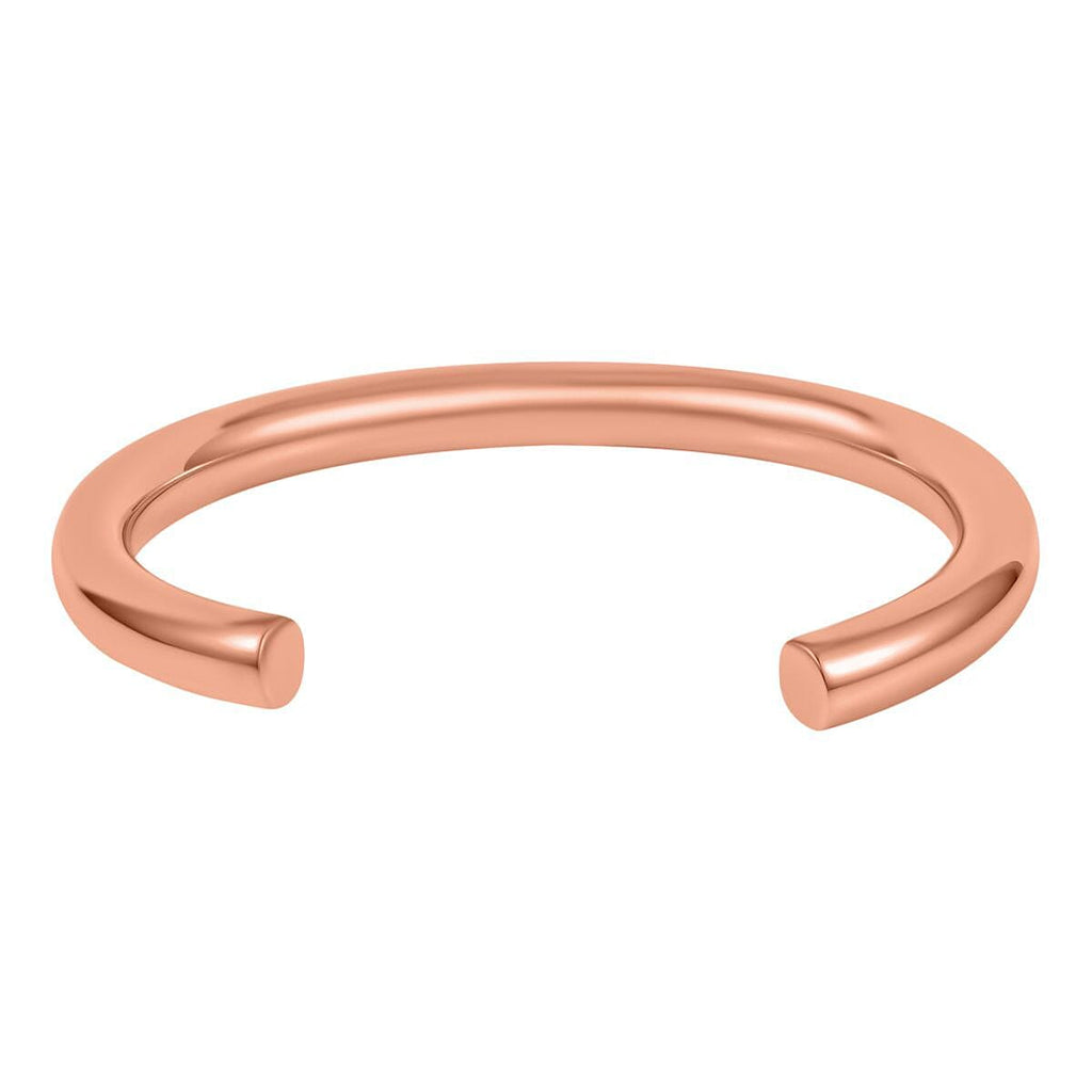 3 Piece Set - Circle Necklace (Size 20) and Openable Bangle (Size 7.5) and Hoop Earrings in Rose Gold Tone