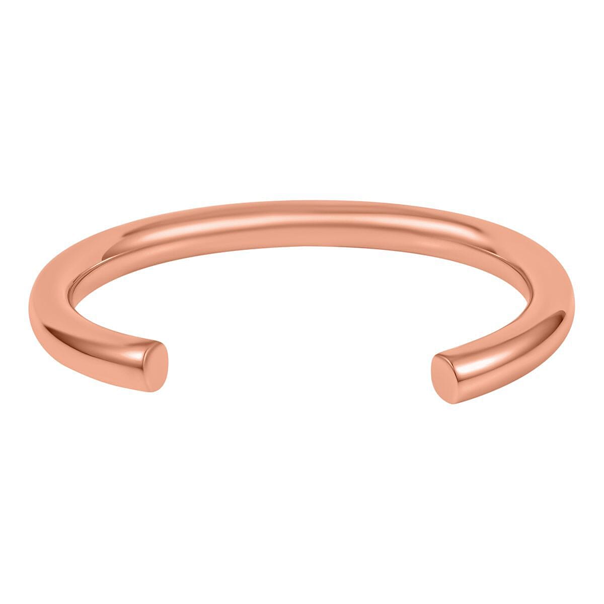 3 Piece Set - Circle Necklace (Size 20) and Openable Bangle (Size 7.5) and Hoop Earrings in Rose Gold Tone 4193287 4