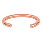 3 Piece Set - Circle Necklace (Size 20) and Openable Bangle (Size 7.5) and Hoop Earrings in Rose Gold Tone