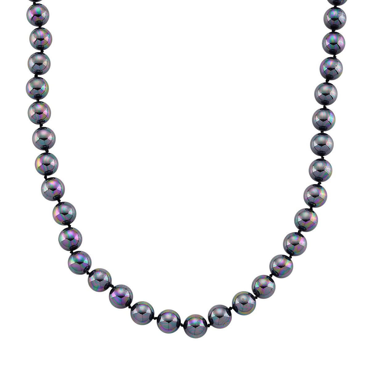 Set of 3 - Peacock Color Shell Pearl Stretchable Bracelet (Size - 7), Push Back Earring &amp; T-Bar Clasp Necklace (Size - 20) V32491642 4