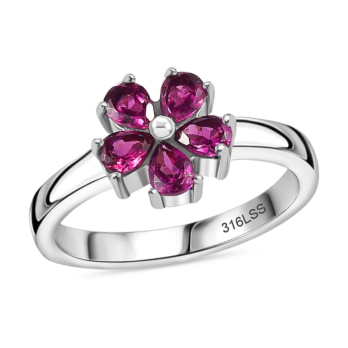 3 Piece Set -  Rhodolite Garnet Ring, Earring, Pendant with Chain (Size 20)  3.30 Ct. 4299180 3