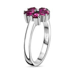 3 Piece Set -  Rhodolite Garnet Ring, Earring, Pendant with Chain (Size 20)  3.30 Ct.