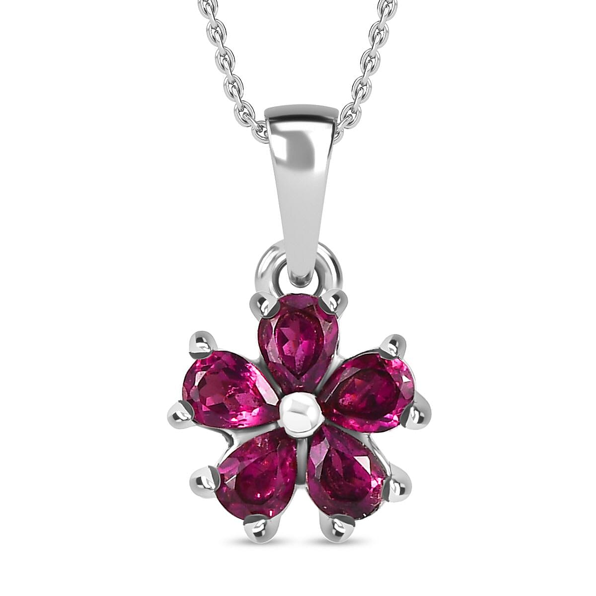 3 Piece Set -  Rhodolite Garnet Ring, Earring, Pendant with Chain (Size 20)  3.30 Ct. 4299180 6