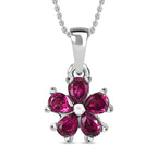 3 Piece Set -  Rhodolite Garnet Ring, Earring, Pendant with Chain (Size 20)  3.30 Ct.