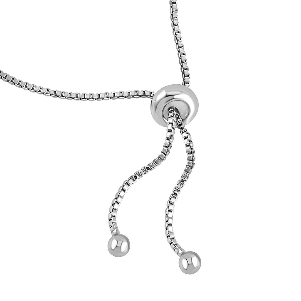 Lustro Stella- 3 Piece Set - Cubic Zirconia Necklace (Size 20-2) and Adjustable Bracelet (Size 6-8) and Earrings