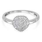 The Carat Club - 3 Piece Set - Diamond Ring, Earrings & Pendant with Chain (Size 20) in Platinum Overlay Sterling Silver 1.00 Ct, Silver Wt. 6.11 Gms.