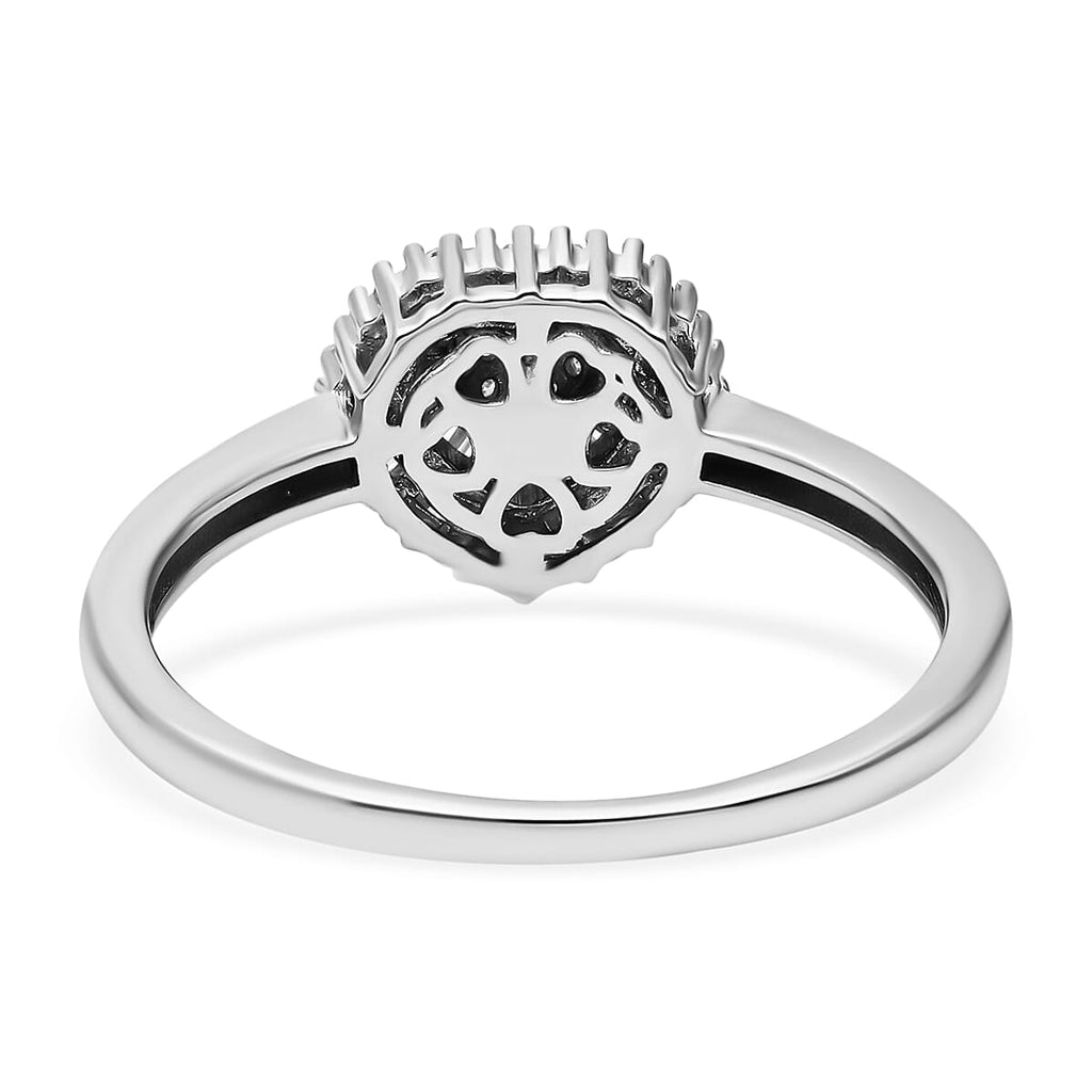 The Carat Club - 3 Piece Set - Diamond Ring, Earrings & Pendant with Chain (Size 20) in Platinum Overlay Sterling Silver 1.00 Ct, Silver Wt. 6.11 Gms.