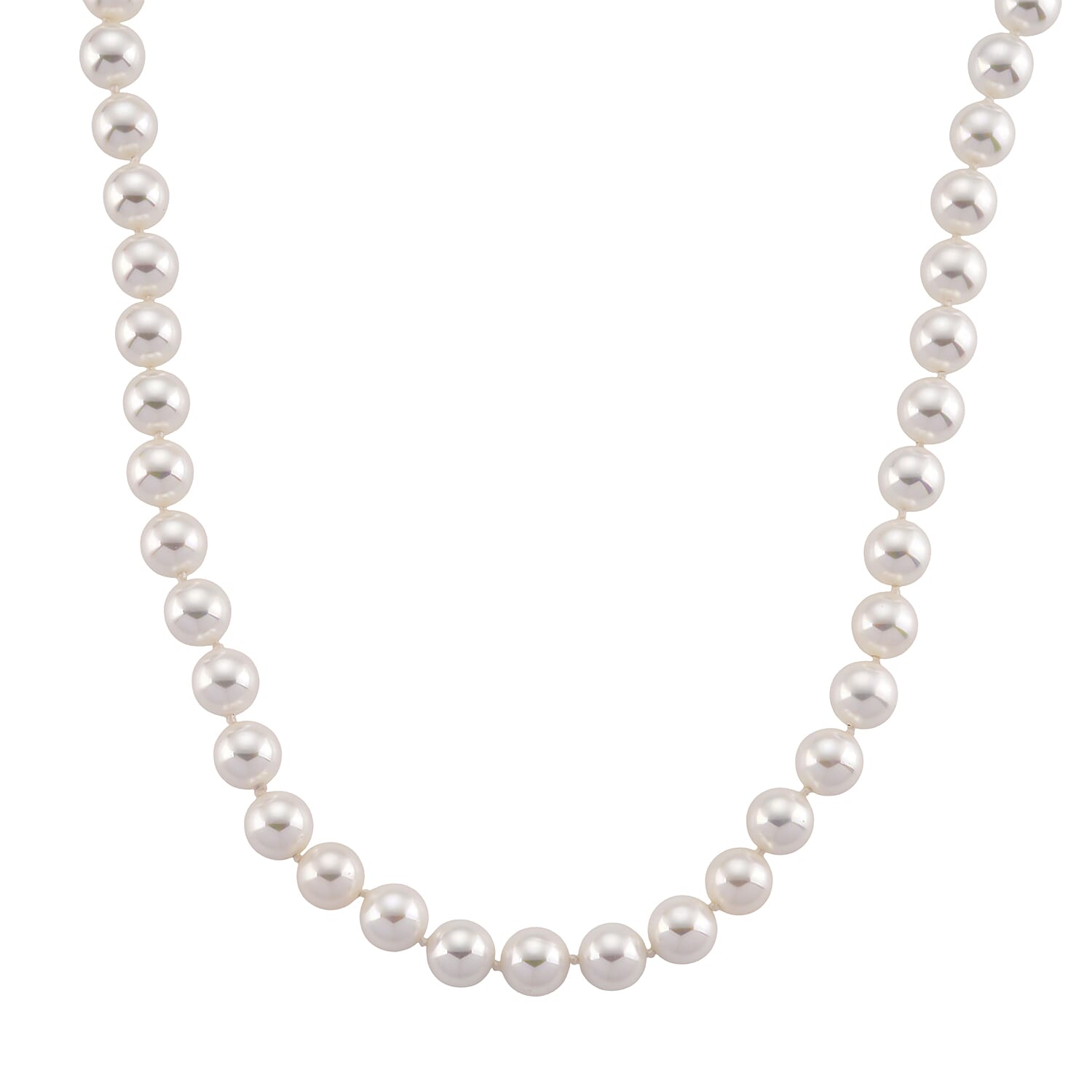 Set of 3 - White Shell Pearl Beads Adjustable Bracelet (Size - 7), T-Bar Clasp Necklace (Size - 20) &amp; Push Back Earring 4427687 4