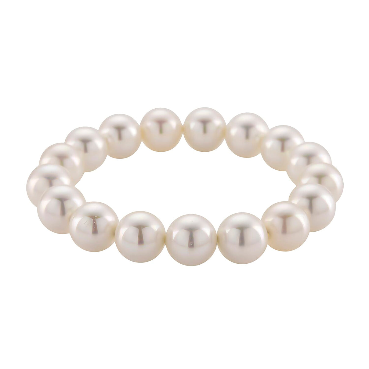 Set of 3 - White Shell Pearl Beads Adjustable Bracelet (Size - 7), T-Bar Clasp Necklace (Size - 20) &amp; Push Back Earring 4427687 6