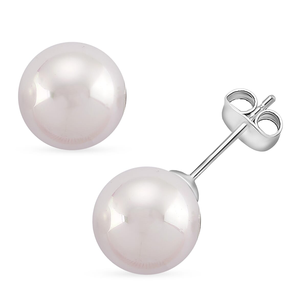 Set of 3 - White Shell Pearl Beads Adjustable Bracelet (Size - 7), T-Bar Clasp Necklace (Size - 20) &amp; Push Back Earring 4427687 7