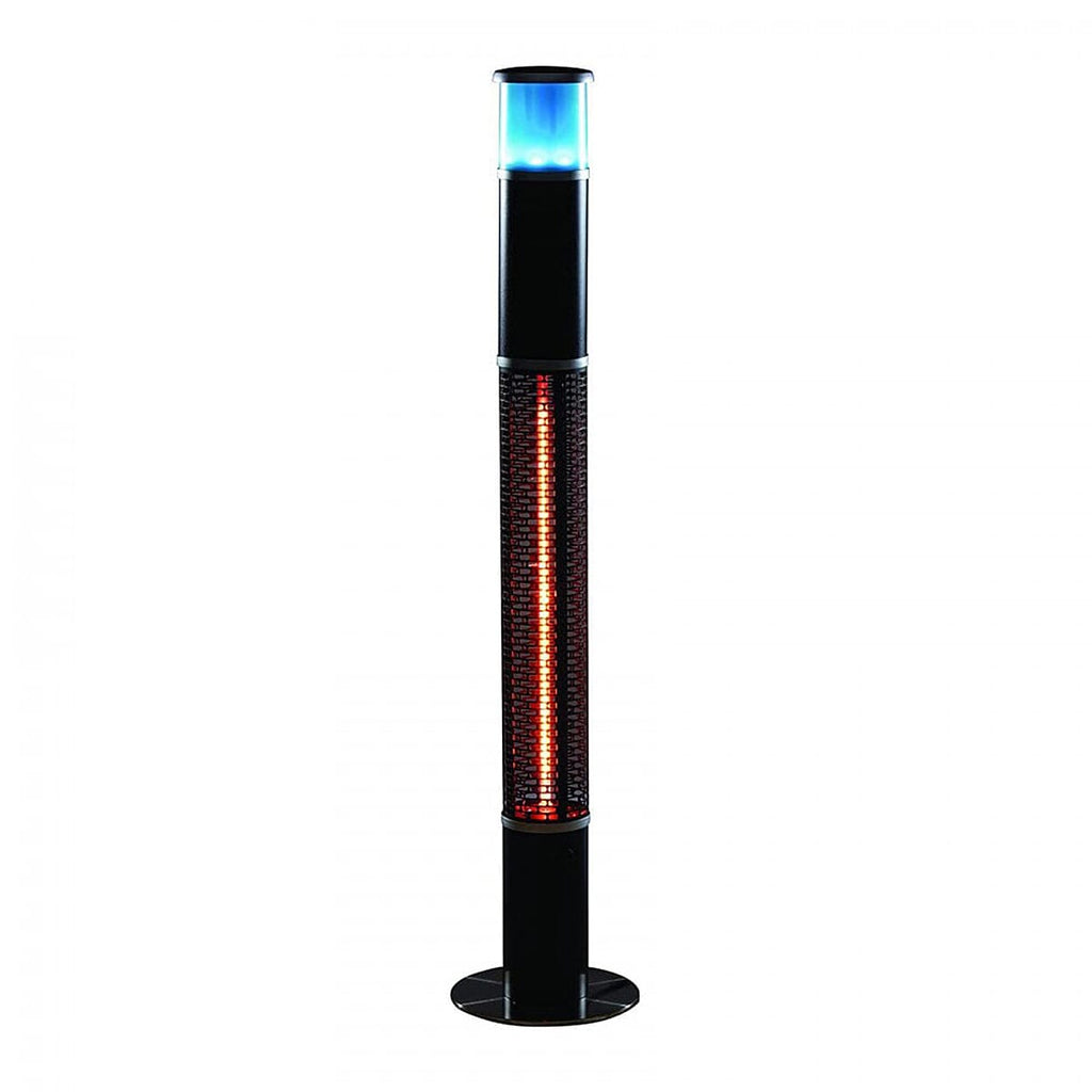 3 in 1 Light up Tower Heater with Bluetooth Speaker (Power 1500W) - Black