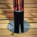 3 in 1 Light up Tower Heater with Bluetooth Speaker (Power 1500W) - Black