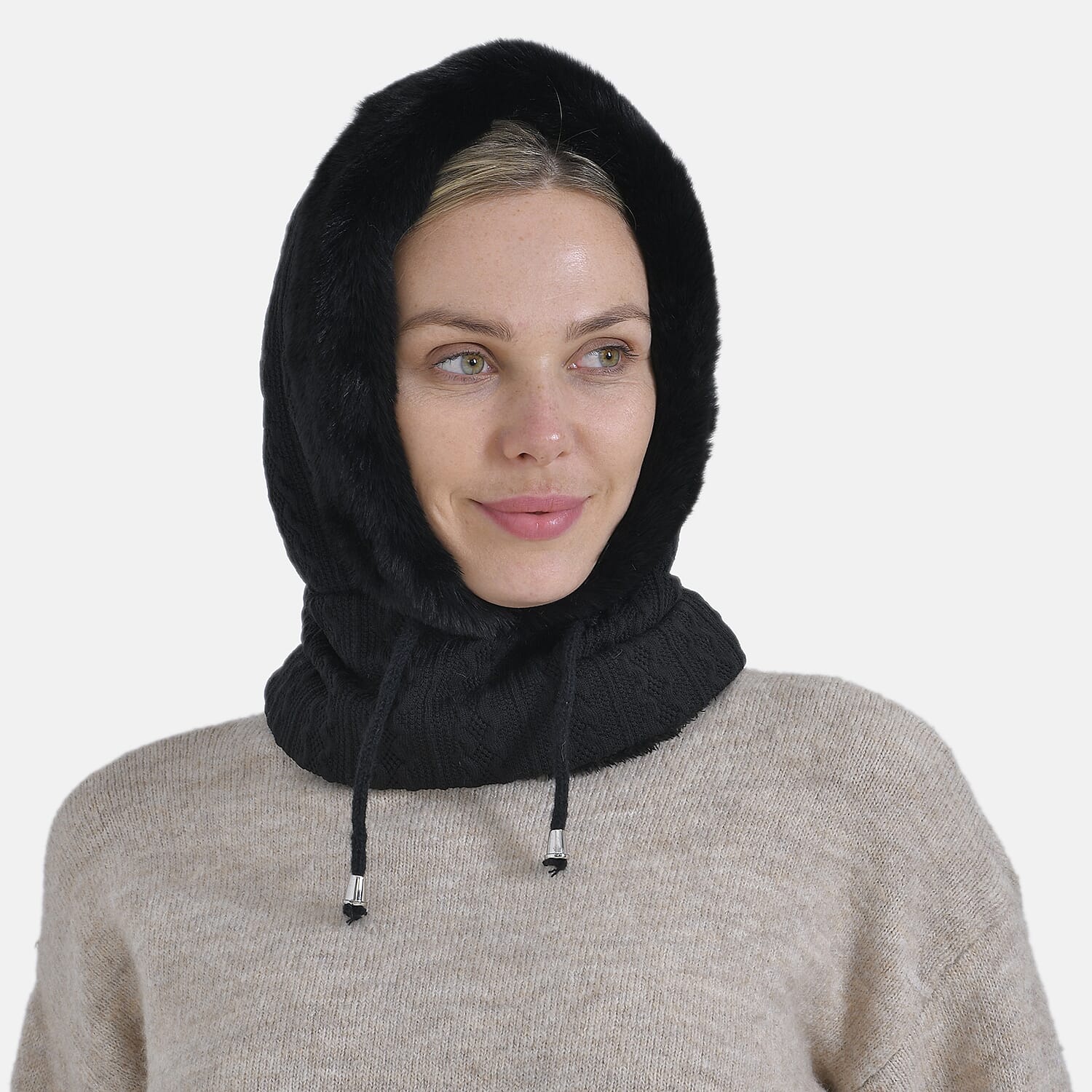 3-in-1 Plush Winter Hat Scarf 7851073 0