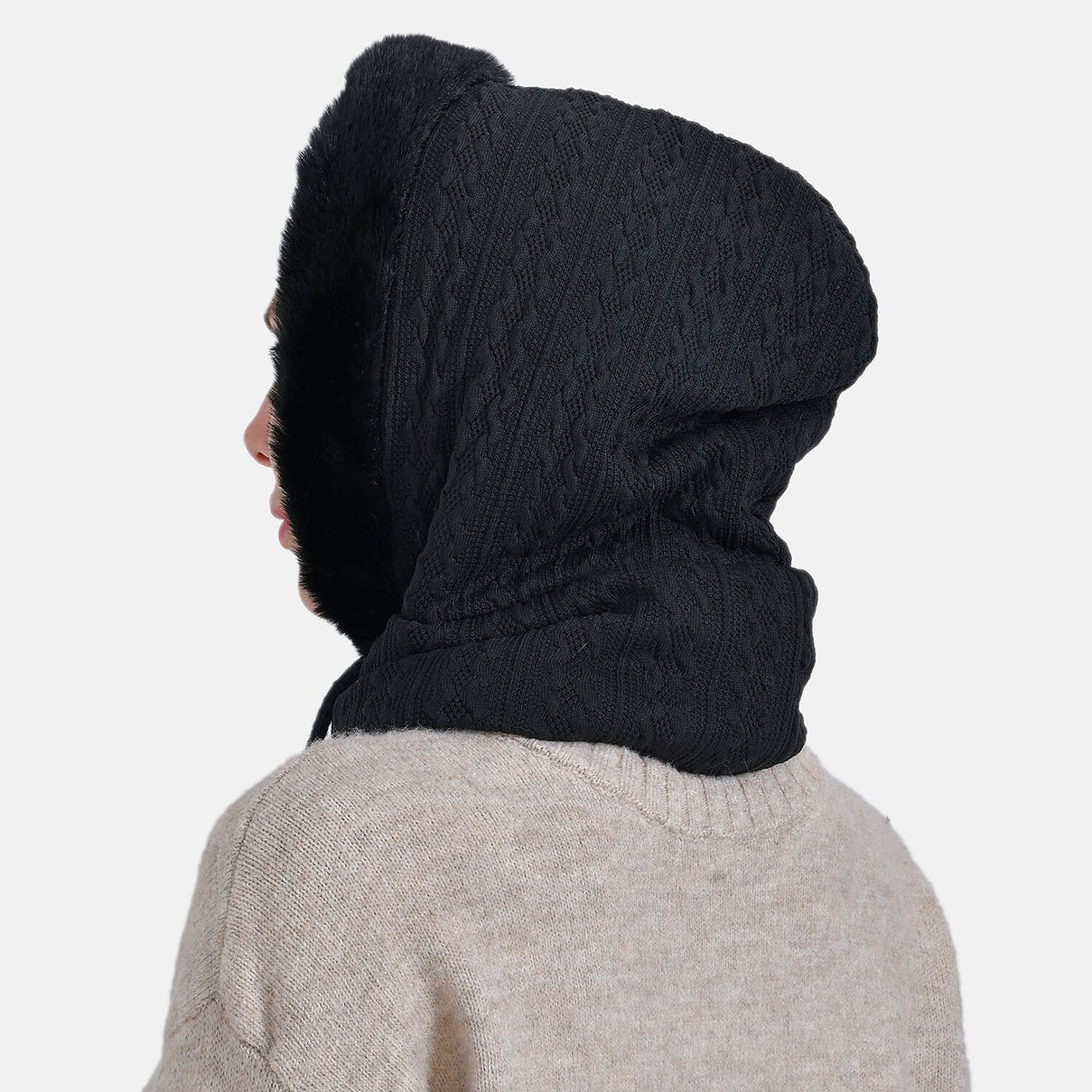 3-in-1 Plush Winter Hat Scarf 7851073 2