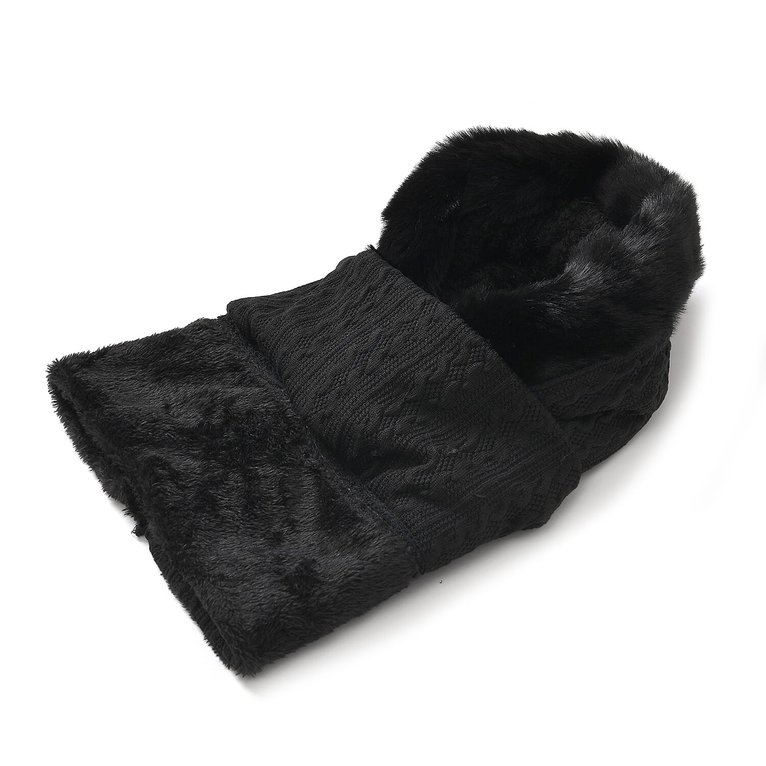 3-in-1 Plush Winter Hat Scarf 7851073 5