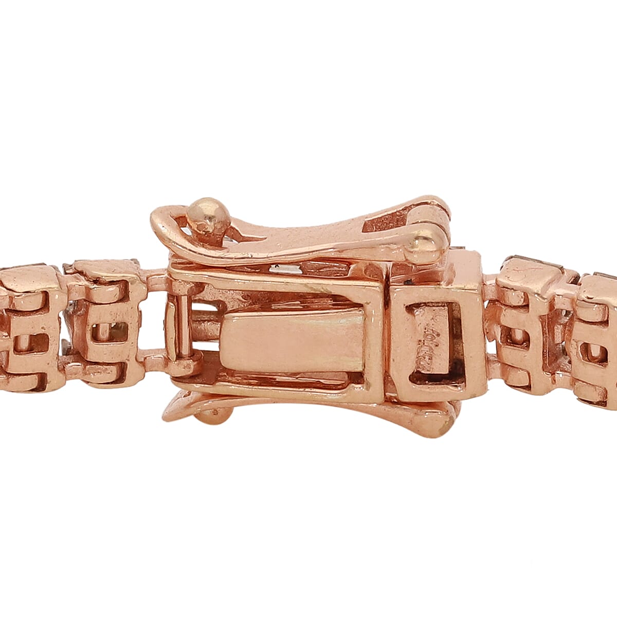 3.5 Ct Natural Champagne Diamond Tennis Bracelet Size 7.5 in Rose Gold Plated Sterling Silver 3868413 4