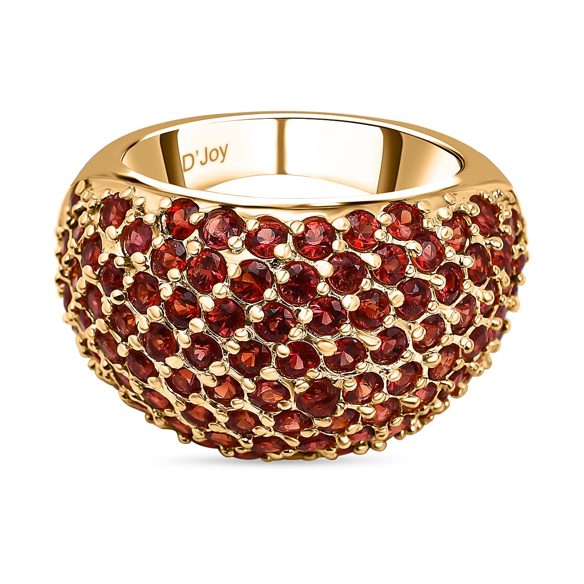 3.76 Ct. Red Sapphire Cluster Ring in Yellow Gold Plated Sterling Silver 6295361 0