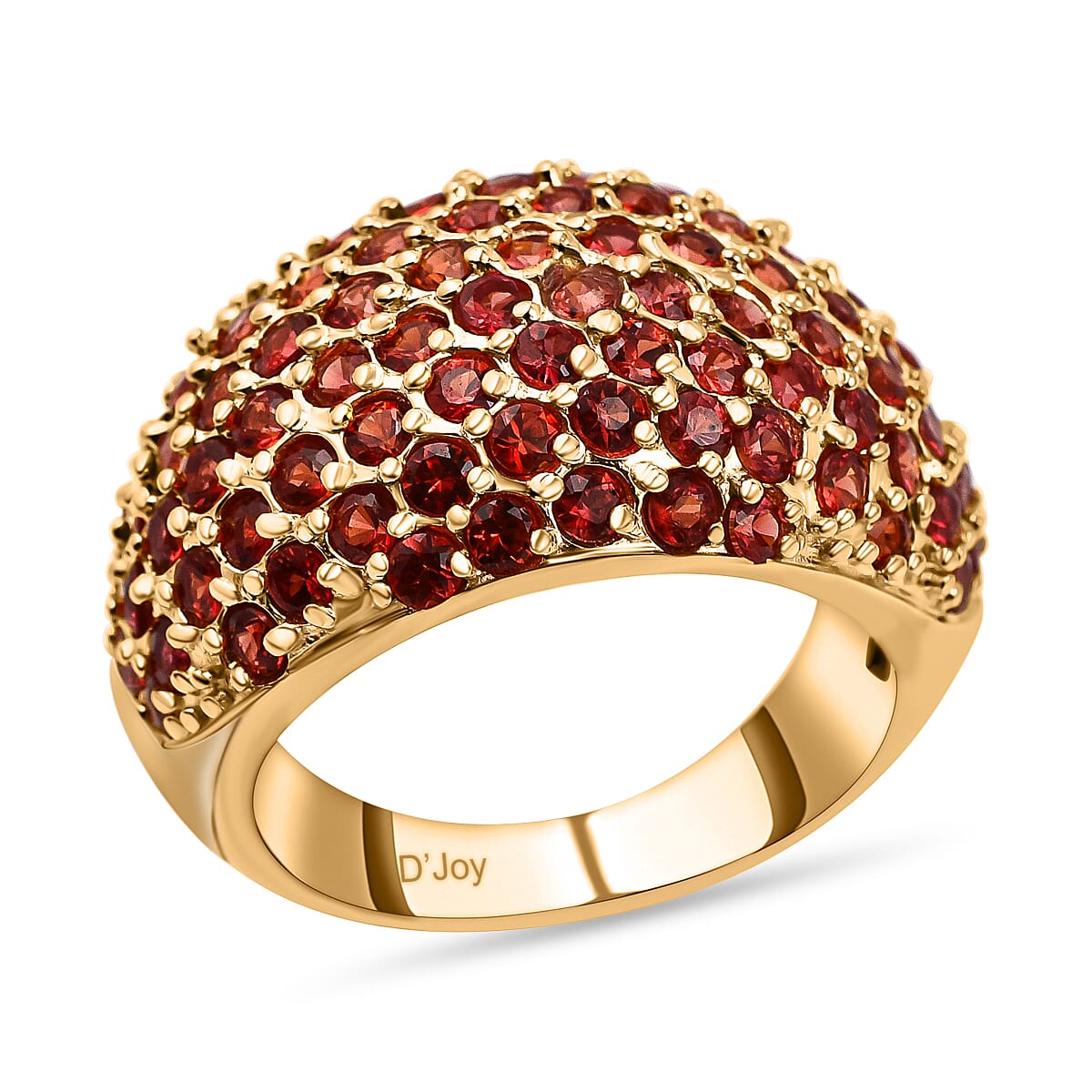 3.76 Ct. Red Sapphire Cluster Ring in Yellow Gold Plated Sterling Silver 6295361 4