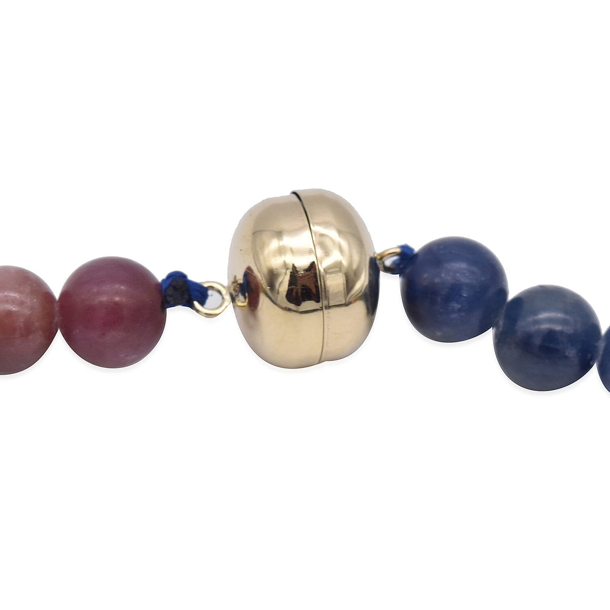 301.5 Ct. Multi-Coloured Sapphire Beaded Necklace in 9K Yellow Gold 3754923 3