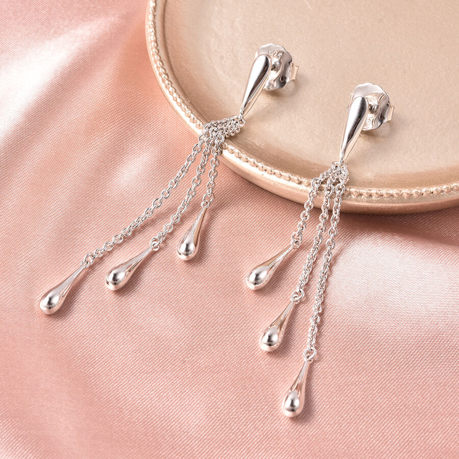 LucyQ Multi Drip Earrings in Rhodium Plated Sterling Silver 9.25 Grams 3097769 2