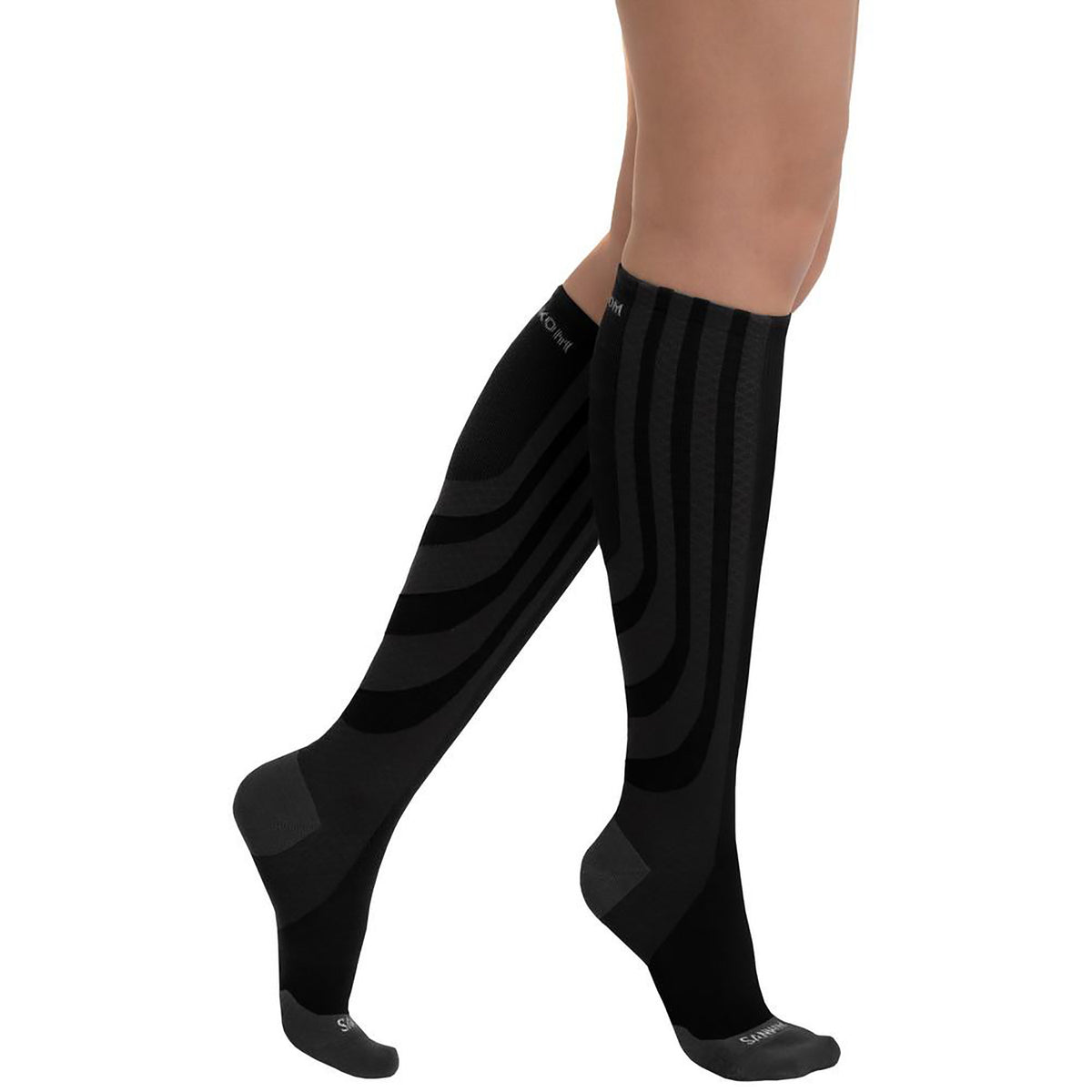 SANKOM SWITZERLAND Patent Socks - Black (Size PLUS I - 3-5 UK) 3098036 2
