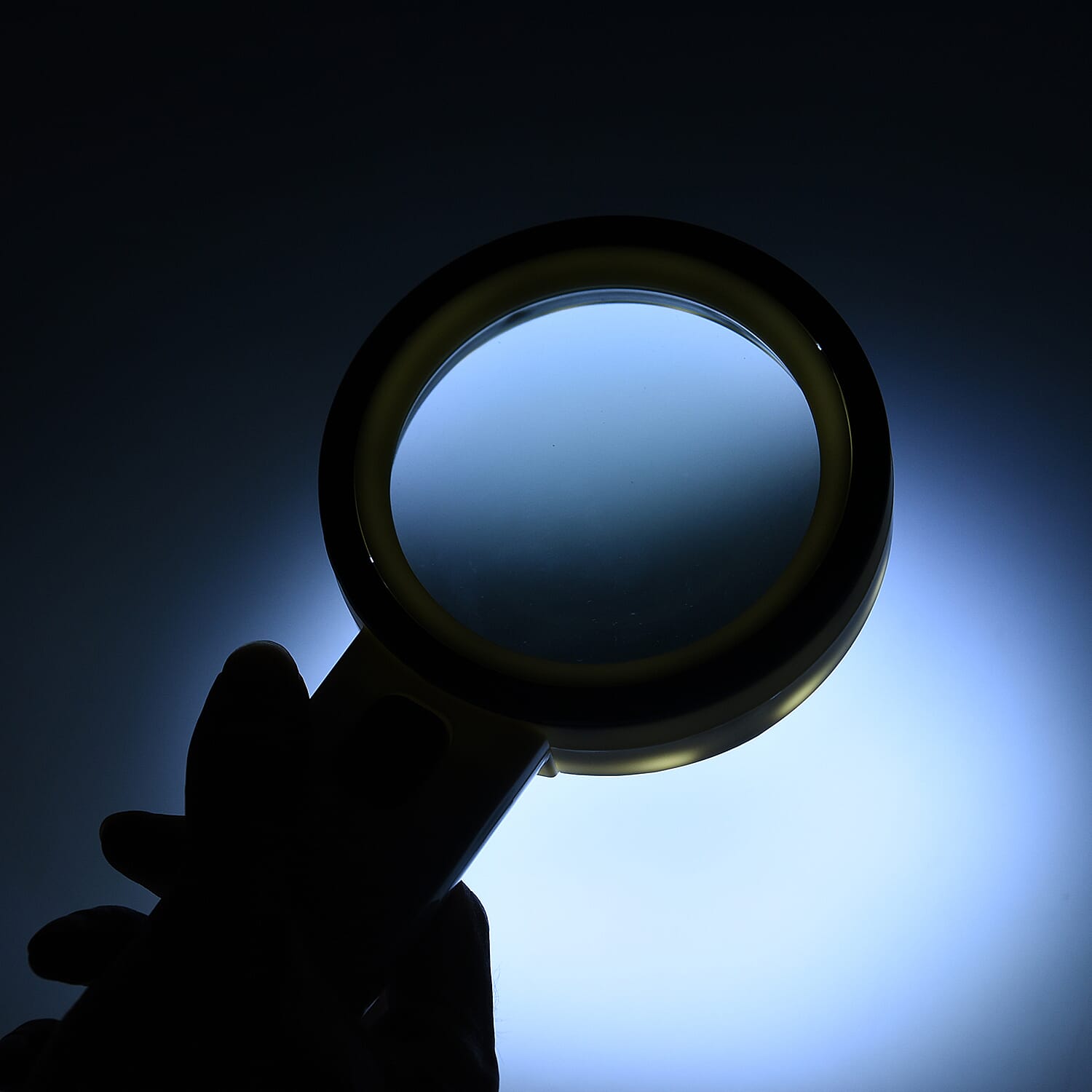 Handheld Large Magnifying Glass with 12 LED Illuminated Lighted Magnifier - 30x (Requires 2 AA batteries, Not included) 6251968 3
